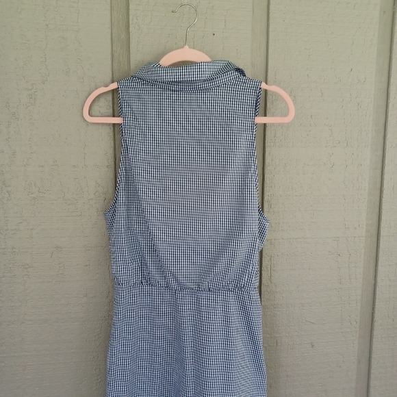 Cinq A Sept Gaby Gingham Mini Dress 12 Women Preppy Cotton Blend Button Tie - Picture 6 of 12